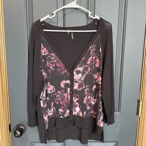3/4 sleeve floral print cardigan. Maurice’s XL